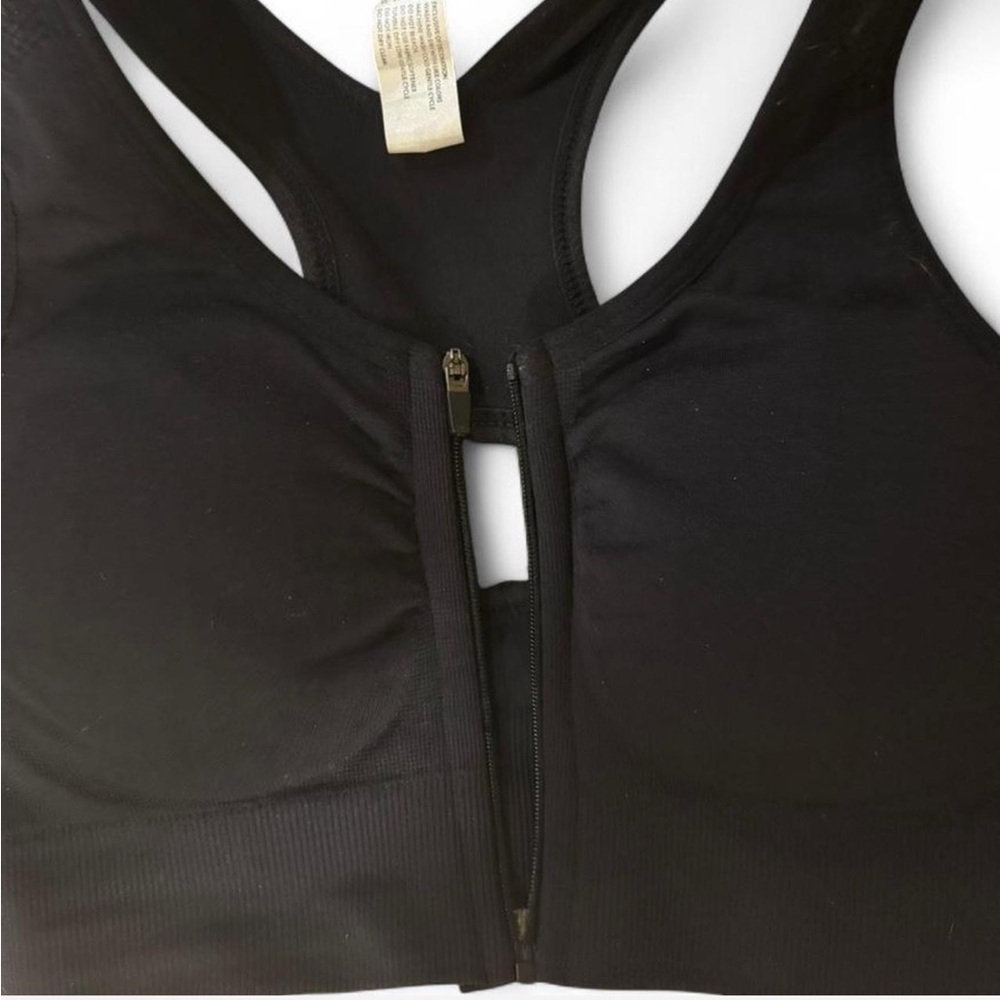 90 Degree By Reflex Red and Black Sports Bras - Picture 2 of 4